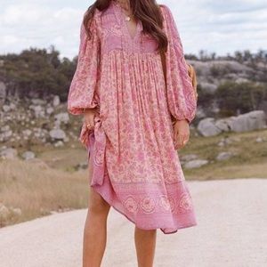Spell Folk Song Boho Dress in Blossom
